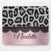 Leopardo-rico e rendas com Blush Rosa