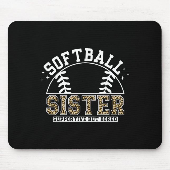 Mousepad Leopardo Softll Irmã Suporte Mas Entediada Softll  (Frente)