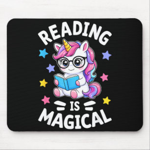 Mousepad Ler é mágico lindo bibliotecário unicórnio biblióf