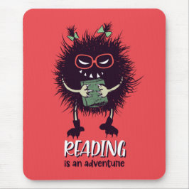 Mousepad Ler é uma aventura, professor engraçado