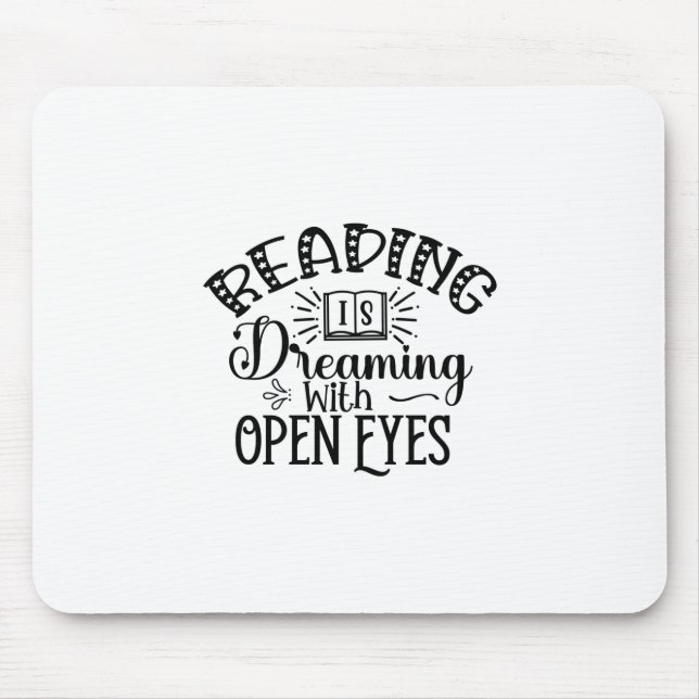 Mousepad Ler Leitura De Arte Sonha Com Olhos Abertos (Frente)