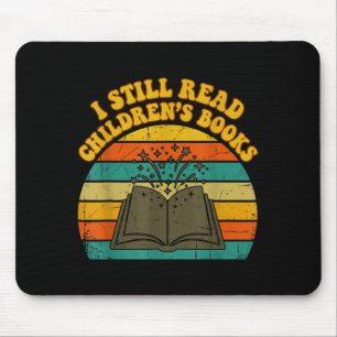 Mousepad Ler livros infantis homens engraçados vintage retr