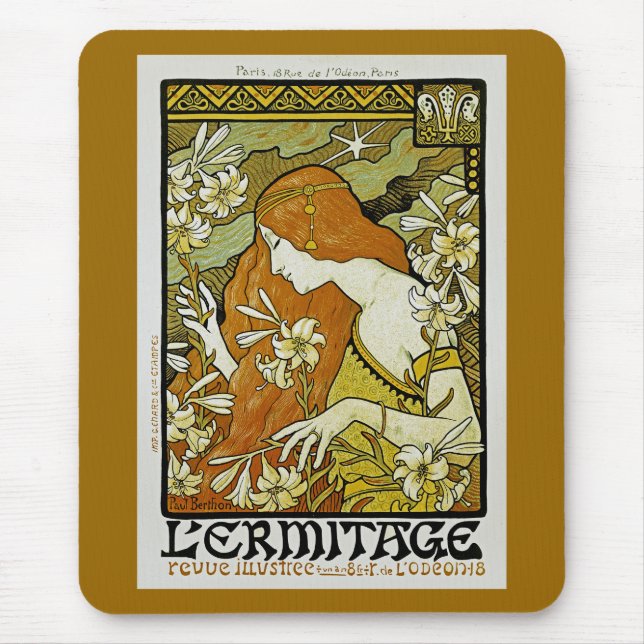 Mousepad L'Ermitage Art Nouveau Floral (Frente)