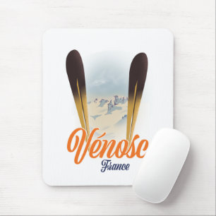 Mousepad Les Deux Alpes, França poster de viagens de esqui
