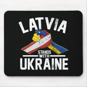 Mousepad Letónia Mantém-Se Com A Ucrânia, Bandeira Da Letón