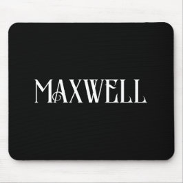 Mousepad Letra Branca Branca Negrito Nome Personalizado da