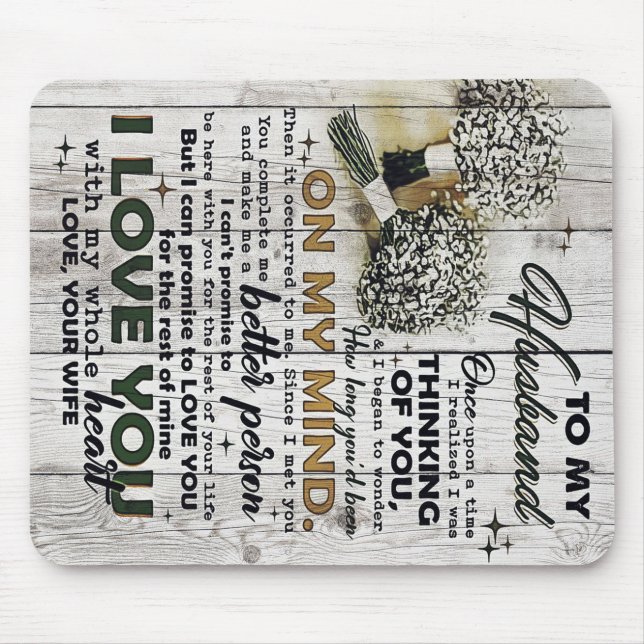 Mousepad Letra Coca-a-Marido | Bonito presente | Dia Padre (Frente)
