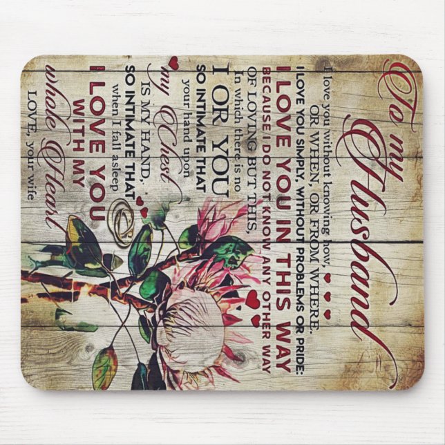 Mousepad Letra Coca-a-Marido | Bonito presente | Dia Padre (Frente)