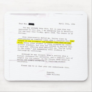 Mousepad Letra do professor - "aceite meus ensinos! "