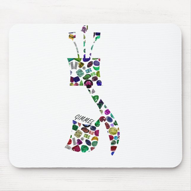 Mousepad Letra hebraica GIMMEL feita com pedras magnéticas (Frente)