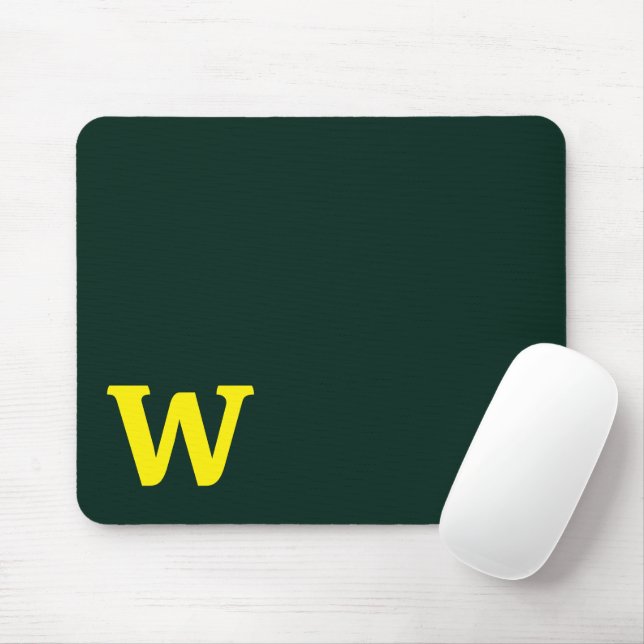 Mousepad Letra inicial amarela clara moderna (Com mouse)