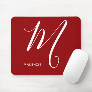 Mousepad Letra M Autumn, Letra Script Simplesmente Monogram