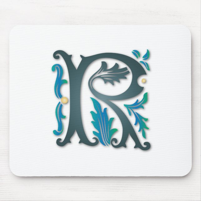 Mousepad Letra R Monograma (Frente)