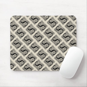 Mousepad Letra S Vintage Celtic Knot Monograma