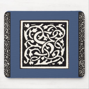 Mousepad Letra Vintage Monograma S Art Nouveau