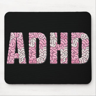 Mousepad Letras do Cérebro TDAH - Arte Textual de Anatomia