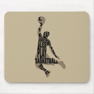Mousepad letreiro de salto de jogador de basquete 