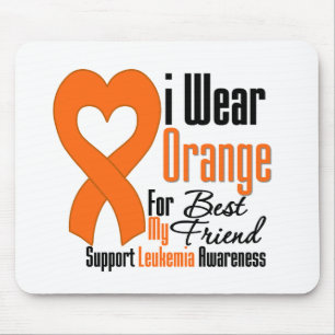 Mousepad Leucemia eu visto a fita alaranjada para meu
