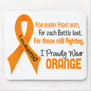 Mousepad Leucemia Eu Visto Orgulhosamente Laranja