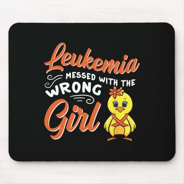 Mousepad Leucemia Mensagada Com A Garota Errada Pintinho Aw (Frente)