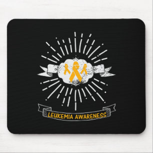 Mousepad Leucemia Veste Gráfico de Fita Laranja