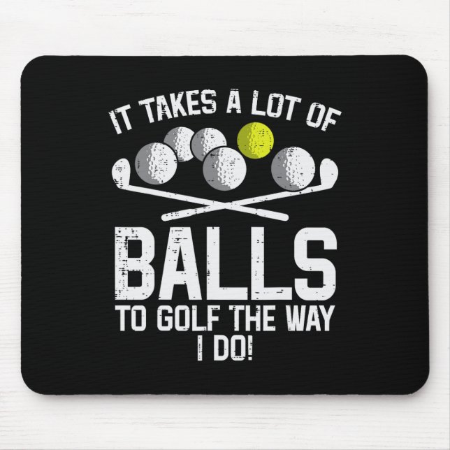 Mousepad Leva Muito Para Jogar Golfe Golfe Divertido Golfis (Frente)