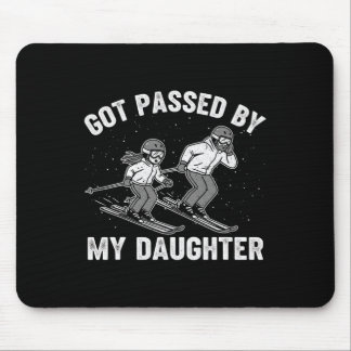 Mousepad Levado pela minha filha, esquiando engraçado _7