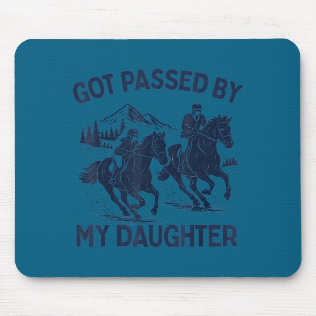 Mousepad Levado pelo meu cavalo da minha filha Cavalgando P (Frente)