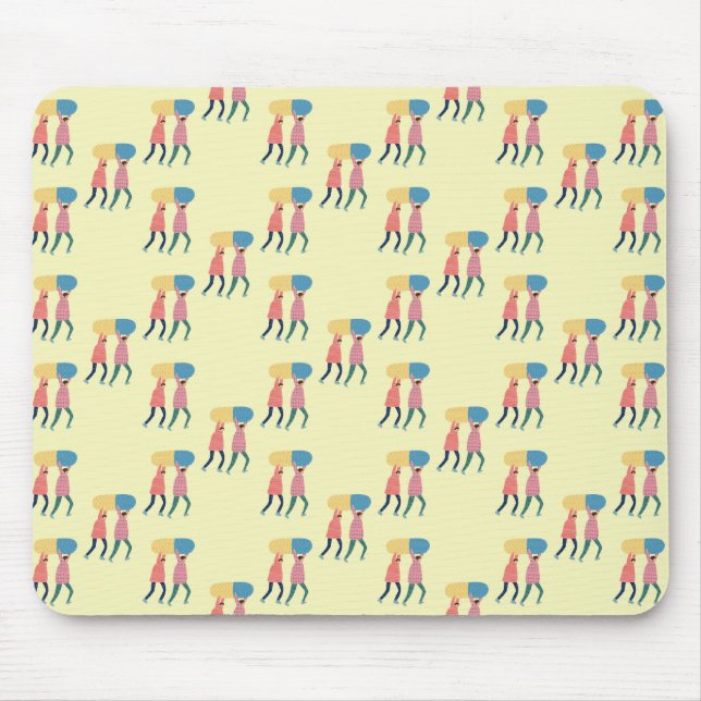 Mousepad Levando um teste padrão do comprimido (Frente)