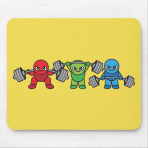 Mousepad Levantamento de peso - Quadrado, Imprensa, Elevado