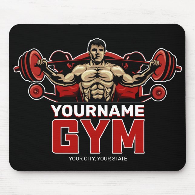 Mousepad Levantamento do peso da GYM inicial da Malhação do (Frente)