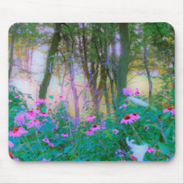 Mousepad Levantamento do Sol Brilhante com Confluentes Rosa