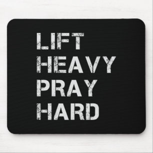 Mousepad Levantar Pesado Rezar Duro Levantamento de Peso e 