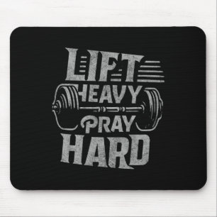 Mousepad Levante O Duro De Reze Pesada Gym Jesus Christian 