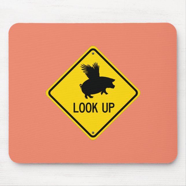 Mousepad Levante Os Olhos Para Os Porcos Pode Voar Para A P (Frente)