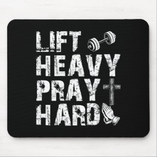 Mousepad Levante Pesado Reze Duro Presente Cristão de Trein