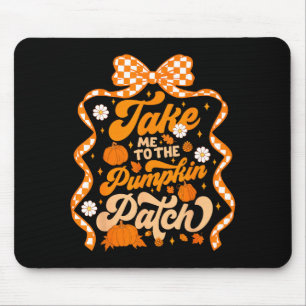 Mousepad Leve-me à Área de Abóbora de Ação de Graças Outono