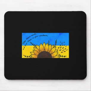 Mousepad Leve sementes de girassol colocadas nos bolsos Eu
