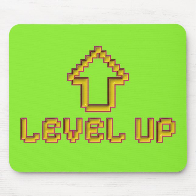 Mousepad Level Up Pixel Gamer Retro (Frente)