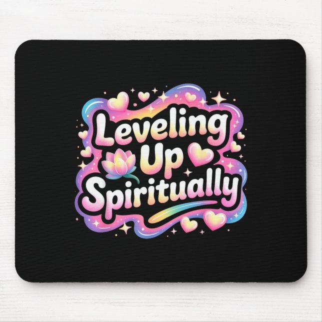 Mousepad Leveling Up Sritually Mindfulness Meditation  (Frente)