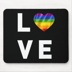 Mousepad Lgbt Adora Rainbow Heart Lésbica Gay Biual