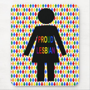 Mousepad LGBTQ Silhouette Lésbica e Damas Arco-Íris