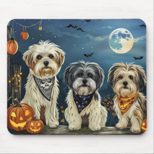 Mousepad Lhasa Apso Halloween Spooky