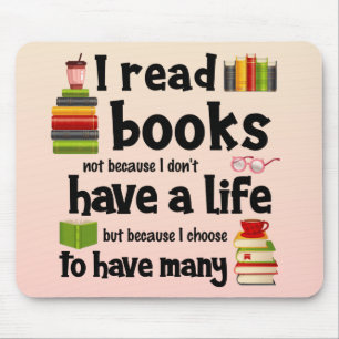 Mousepad Li Livros Porque Lidero Muitas Vidas
