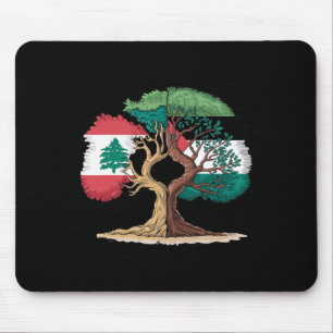 Mousepad Líbano Palestina Sinalizador Libanês Palestino Uni