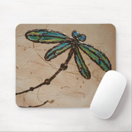 Mousepad Libélula Azul e Verde Praia Flutuante
