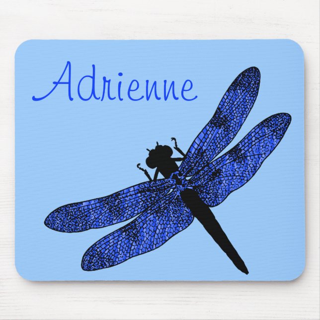 Mousepad Libélula Azul Personalizada (Frente)