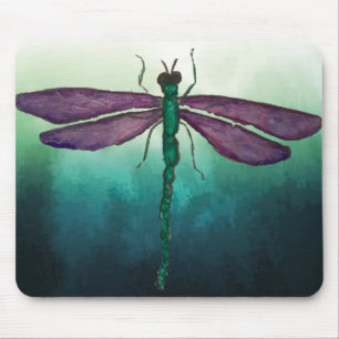 Mousepad Libélula roxa e verde