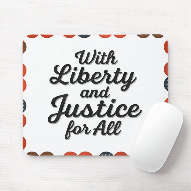 Mousepad Liberdade e justiça para todos protestam (Com mouse)
