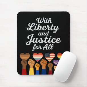 Mousepad Liberdade e justiça para todos protestam
